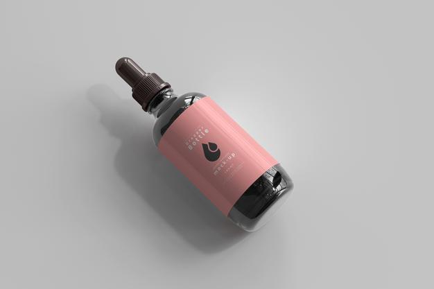 Large Dropper Bottle Mockup Psd