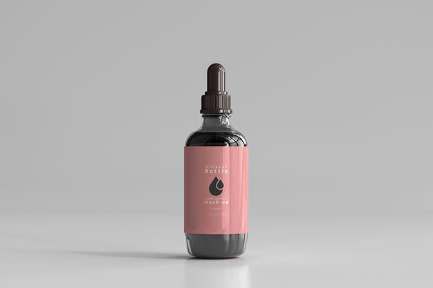 Large Dropper Bottle Mockup Psd