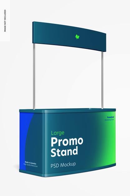Large Promo Stand Mockup, Right View Psd
