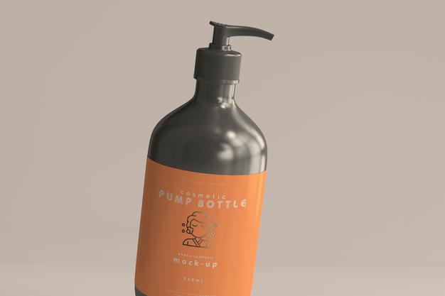 Large Pump Bottle Mockup Psd