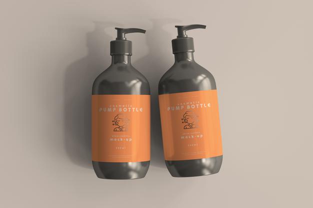 Large Pump Bottle Mockup Psd