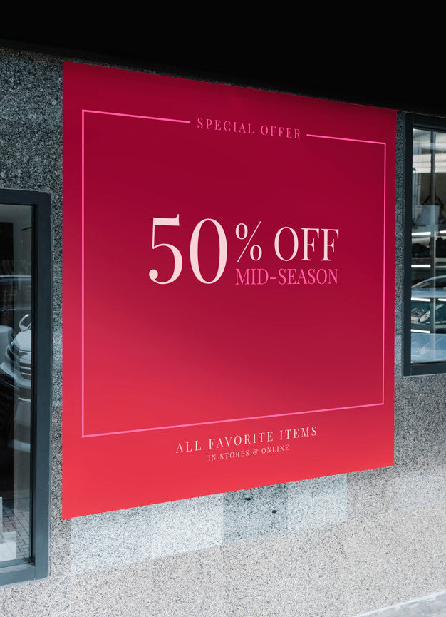 Large-Scale Billboard Mockup In Front Of A Mall Psd