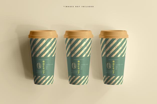 Large Size Biodegradable Paper Cup Mockup Psd