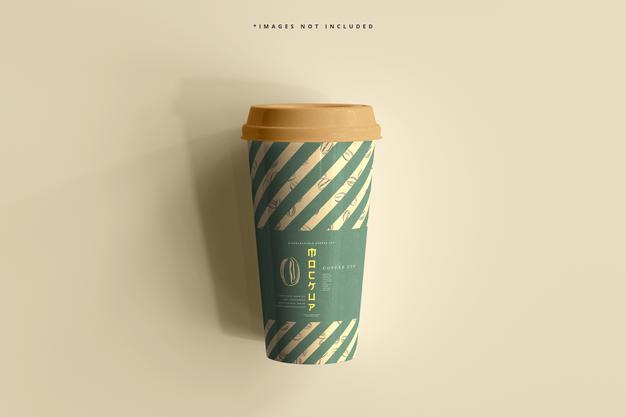 Large Size Biodegradable Paper Cup Mockup Psd