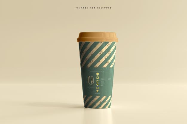 Large Size Biodegradable Paper Cup Mockup Psd