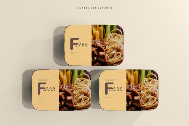 Large Size Food Container Mockup Psd