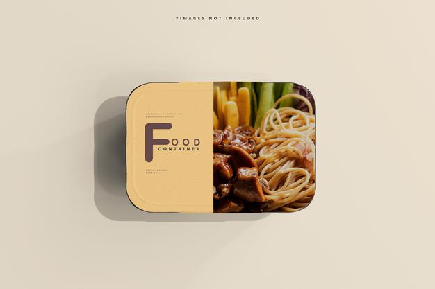 Large Size Food Container Mockup Psd