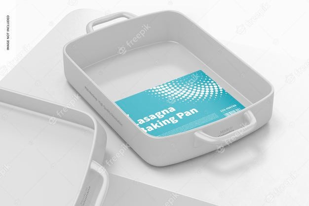 Lasagna Baking Pans Mockup, Close Up Psd