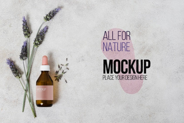 Lavender Serum On Table Psd
