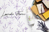 Lavender Soap Bars Background With Mock-Up Psd