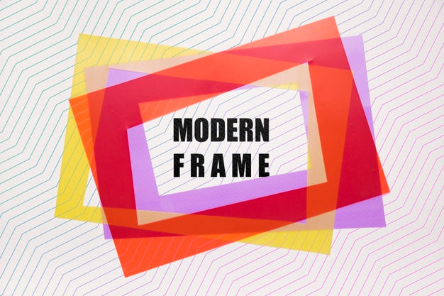 Layers Of Modern Frames Mock-Up Psd