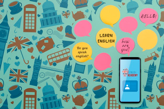 Learn English Speech Bubble Sticky Notes Psd