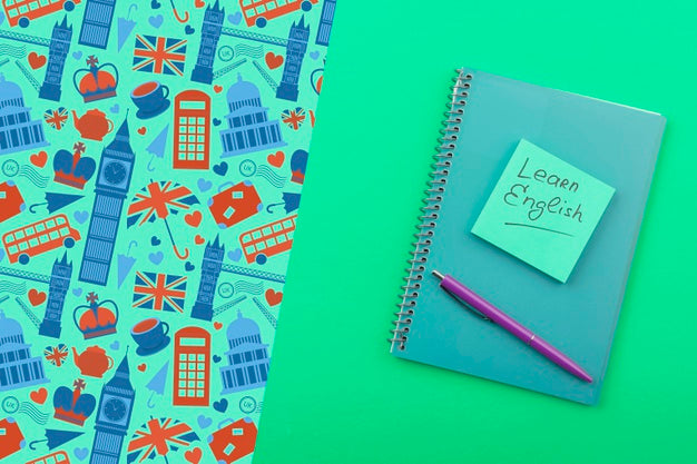 Learn English Sticky Note Mock-Up Psd