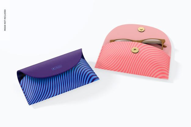Leather Eyeglasses Cases Mockup Psd