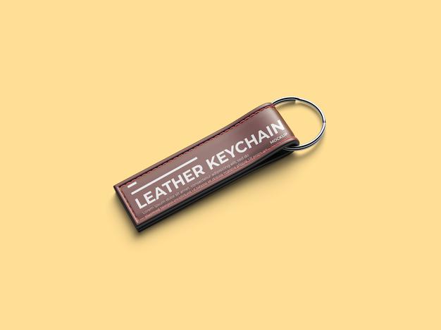 Leather Keychain Mockup Template Psd