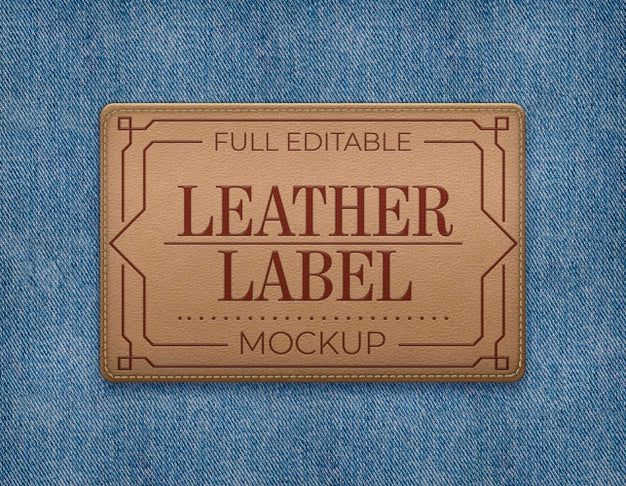 Leather Label Mockup Psd