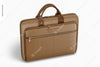Leather Laptop Bag Mockup, Front View Psd