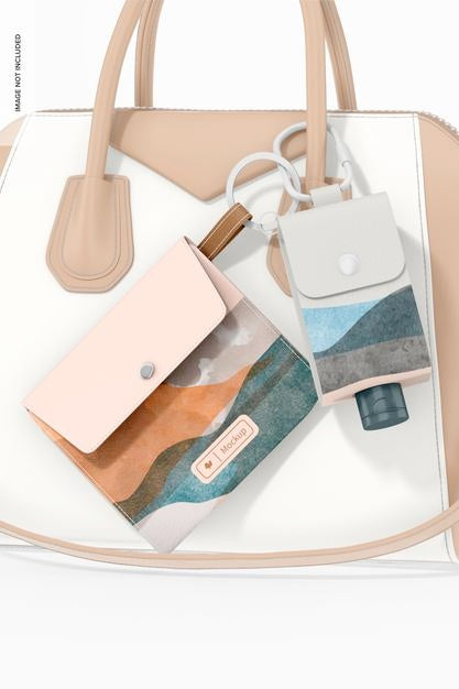 Leather Mask Case Mockup, On Bag Psd