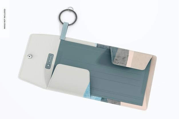 Leather Mask Case Mockup, Opened Psd