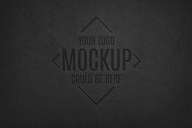 Leather Pressed Logo Mockup Psd