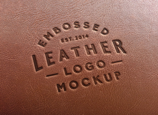 Leather Stamping Logo Mockup #2