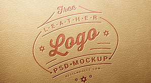 Leather Stamping Logo Mockup Psd (Emboss & Engrave)