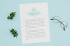 Leaves And Glasses Botanical Mock-Up Psd