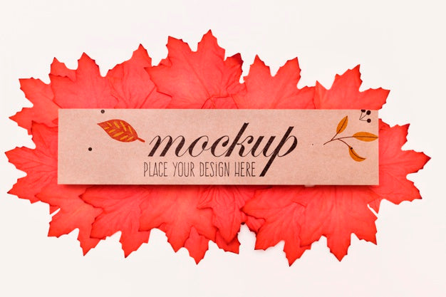 Leaves Assortment Autumnal Mock-Up Style Psd