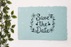 Leaves With Save The Date Mock-Up Psd