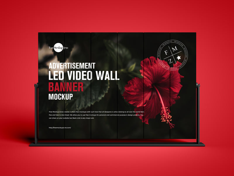 Led Video Wall Banner Mockup