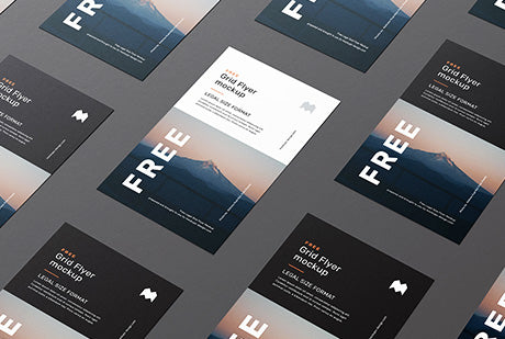 Legal Size Flyer Grid Mockup