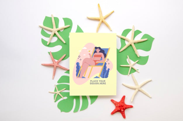 Let'S Go Travel Mock-Up And Top View Psd