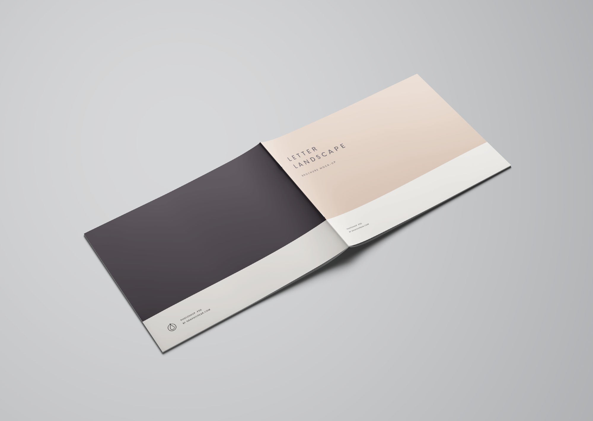 Letter Landscape Brochure Mockup