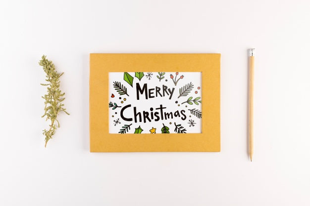Letter Mockup With Christmas Concept Psd