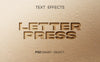 Letter Press Effect Mockup Psd