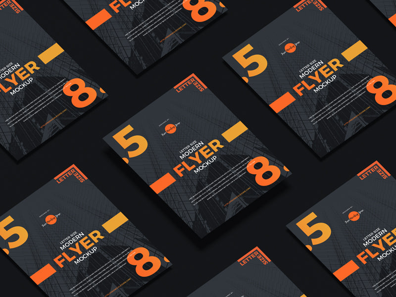 Letter Size Modern Flyer Mockup