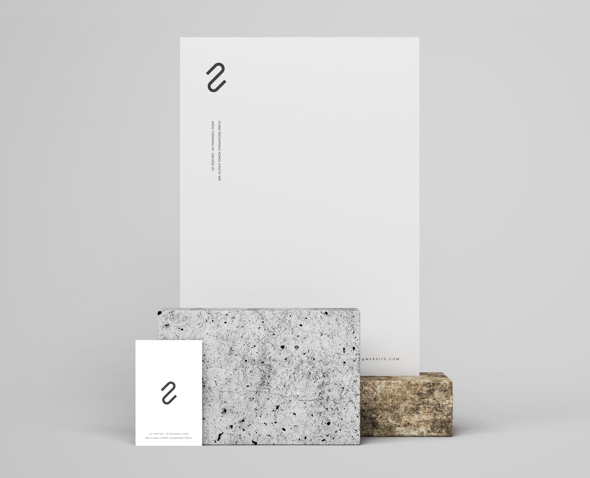 Letterhead And Business Card Branding Mockup
