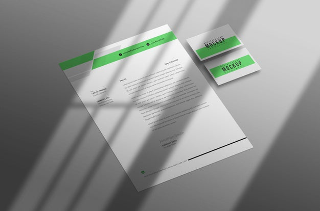 Letterhead And Business Card Mockup Psd Psd