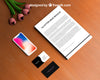 Letterhead And Smartphone Mockup With Businesscards Psd