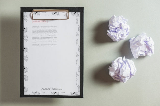 Letterhead Mockup On Clipboard Psd