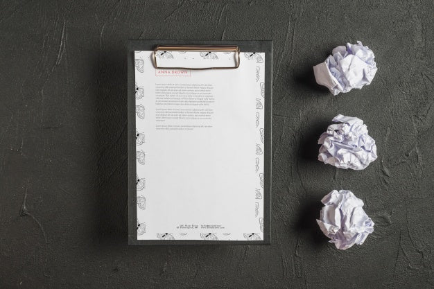 Letterhead Mockup On Clipboard Psd