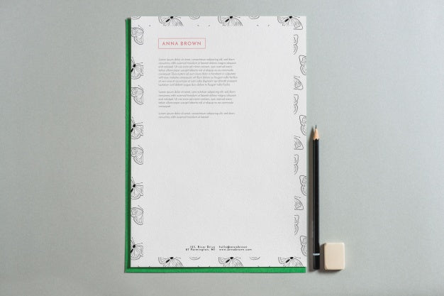 Letterhead Mockup On Clipboard Psd