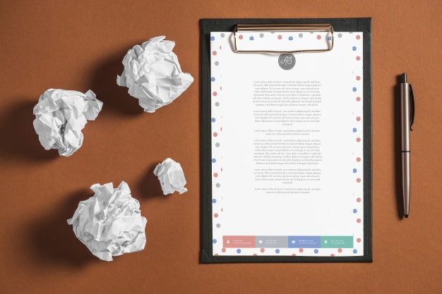 Letterhead Mockup On Clipboard Psd