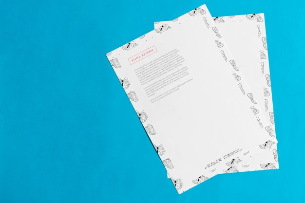 Letterhead Mockup With Copyspace Psd