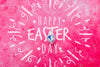 Lettering Easter Mockup With Eggs Psd