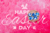 Lettering Easter Mockup With Eggs Psd