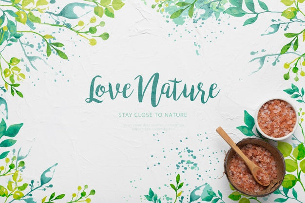 Lettering Nature Quote Surrounded By Plants Watercolour Psd