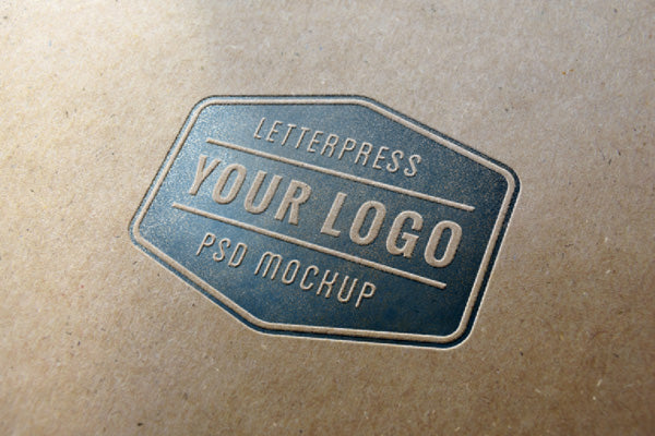 Letterpress Logo Mockup #1