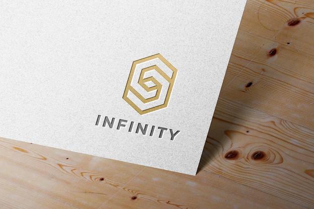 Letterpress Logo Mockup Psd