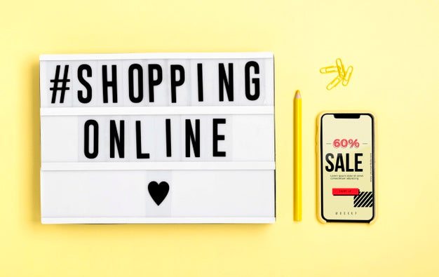 Light Box With Online Shoppings Psd